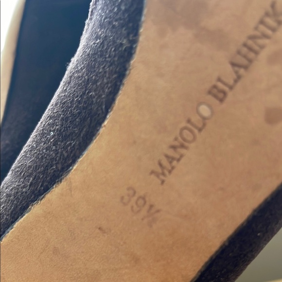 Manolo Blahnik CHOCOLATE Brown SUEDE Rose pointed heels 👠 9.5 - Picture 5 of 7